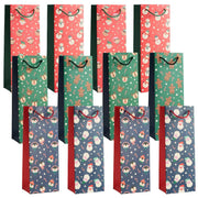 Geschenktasche für Weinflasche Traditional Weihnachten 12 Stück von Twiddlers