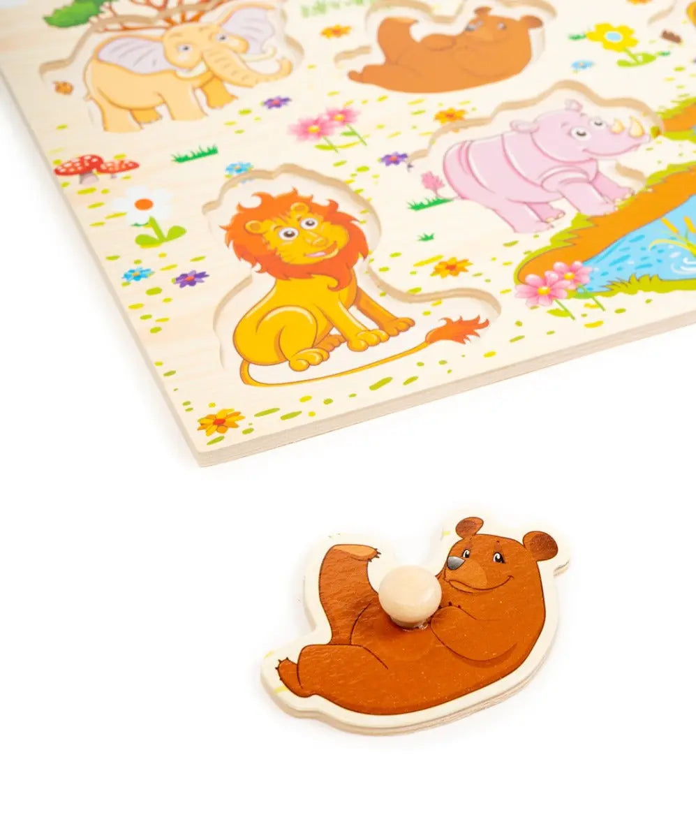 Steckpuzzle 4er Set Wildlife Holz von Twiddlers