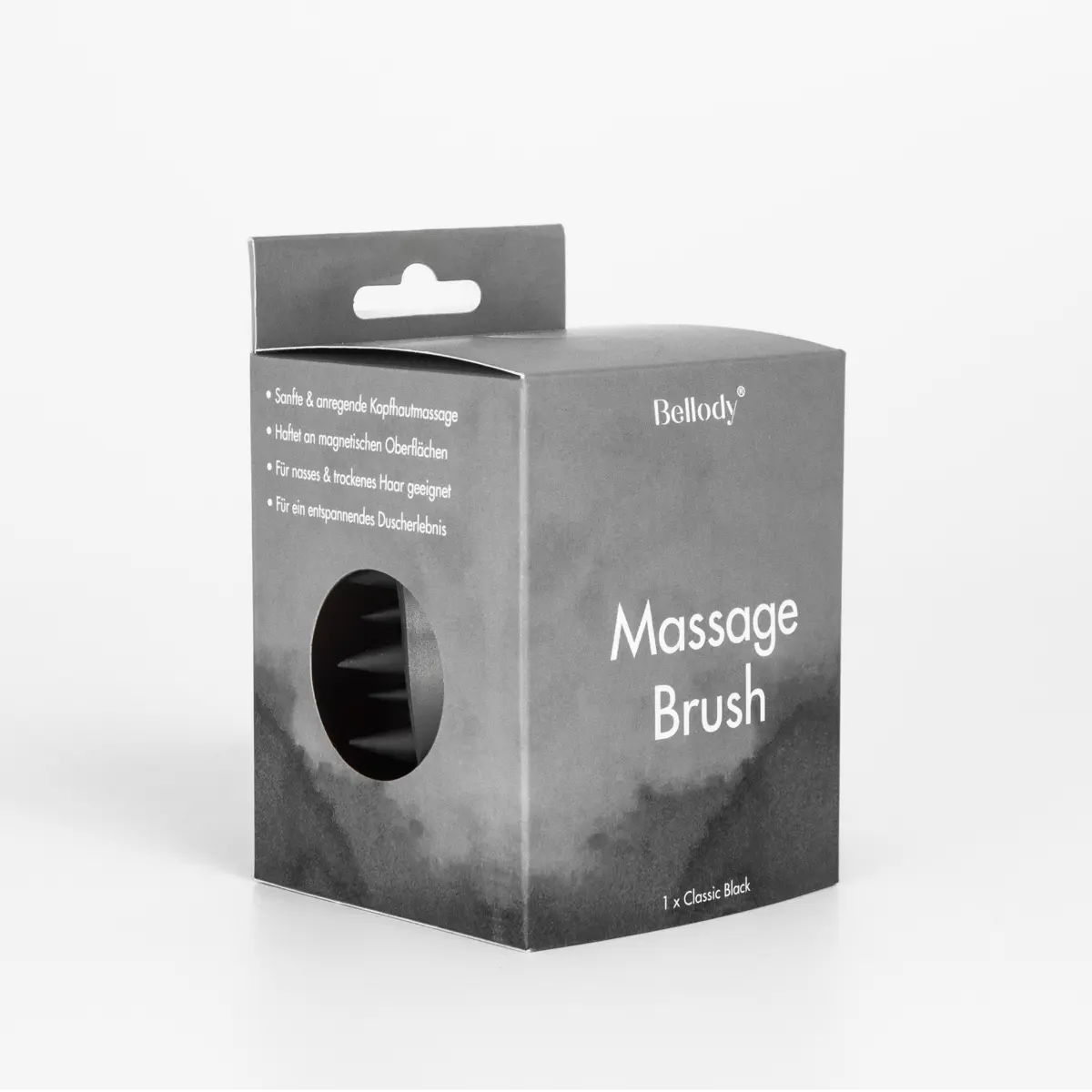 Kopfmassagebürste Schwarz von Bellody