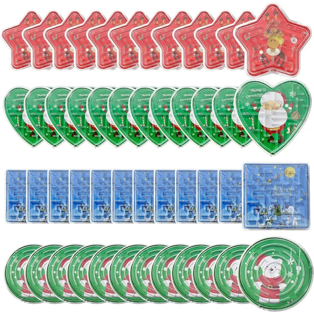 Geduldspiel Maze Puzzles Weihnachten 48 Stück von Twiddlers