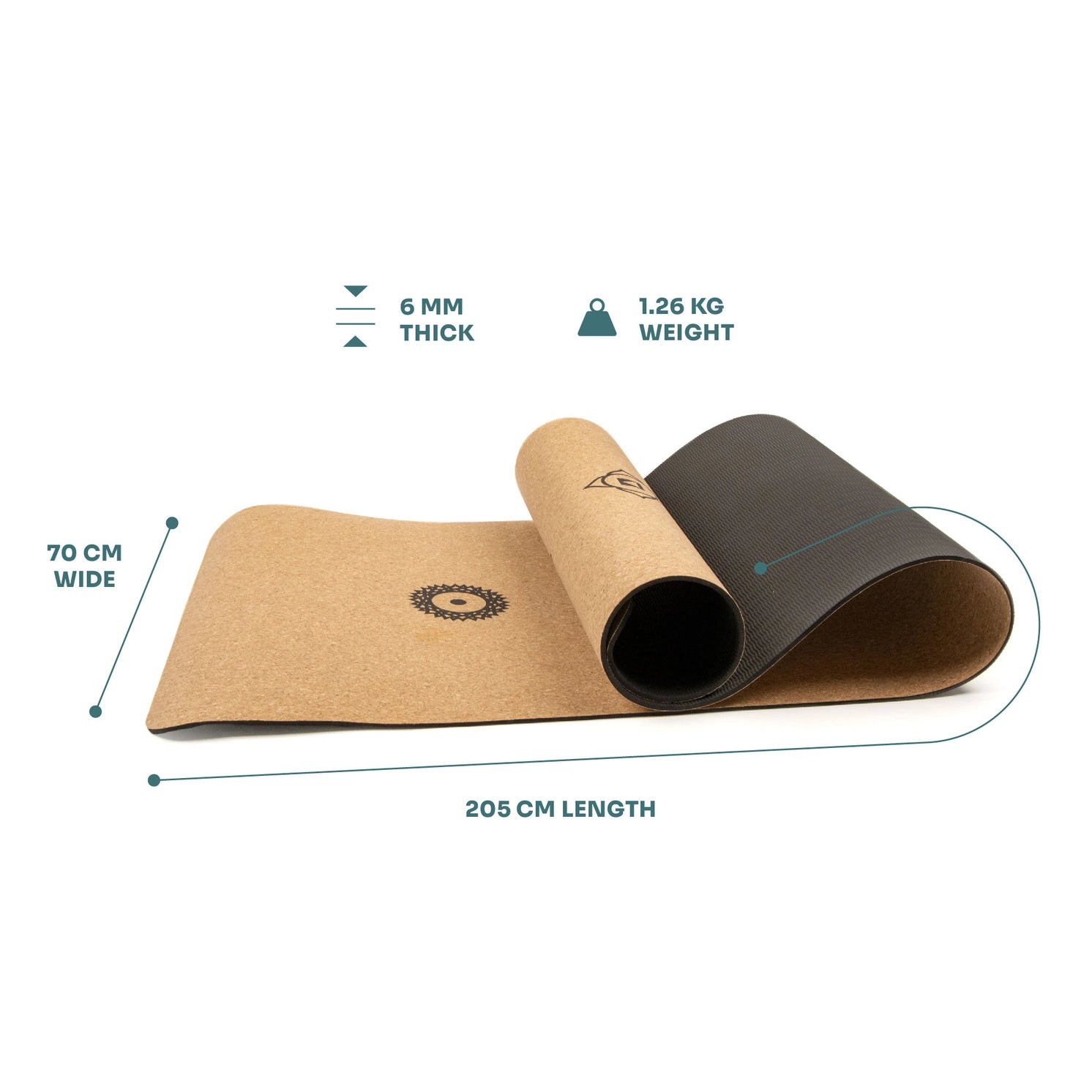 Yogamatte Kork Extra Gross von Myga