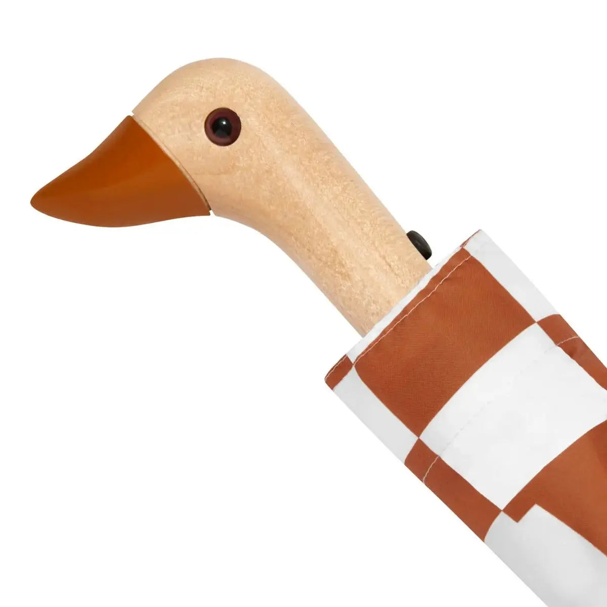 Umweltfreundlicher Regenschirm aus recycelten Materialien Erdnussbutter & Weiss Schachbrettmuster von Original Duckhead