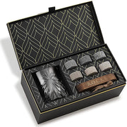 Soleil Whiskeyglas mit Kühlsteinen Geschenkset von ROCKS Whiskey Chilling Stones