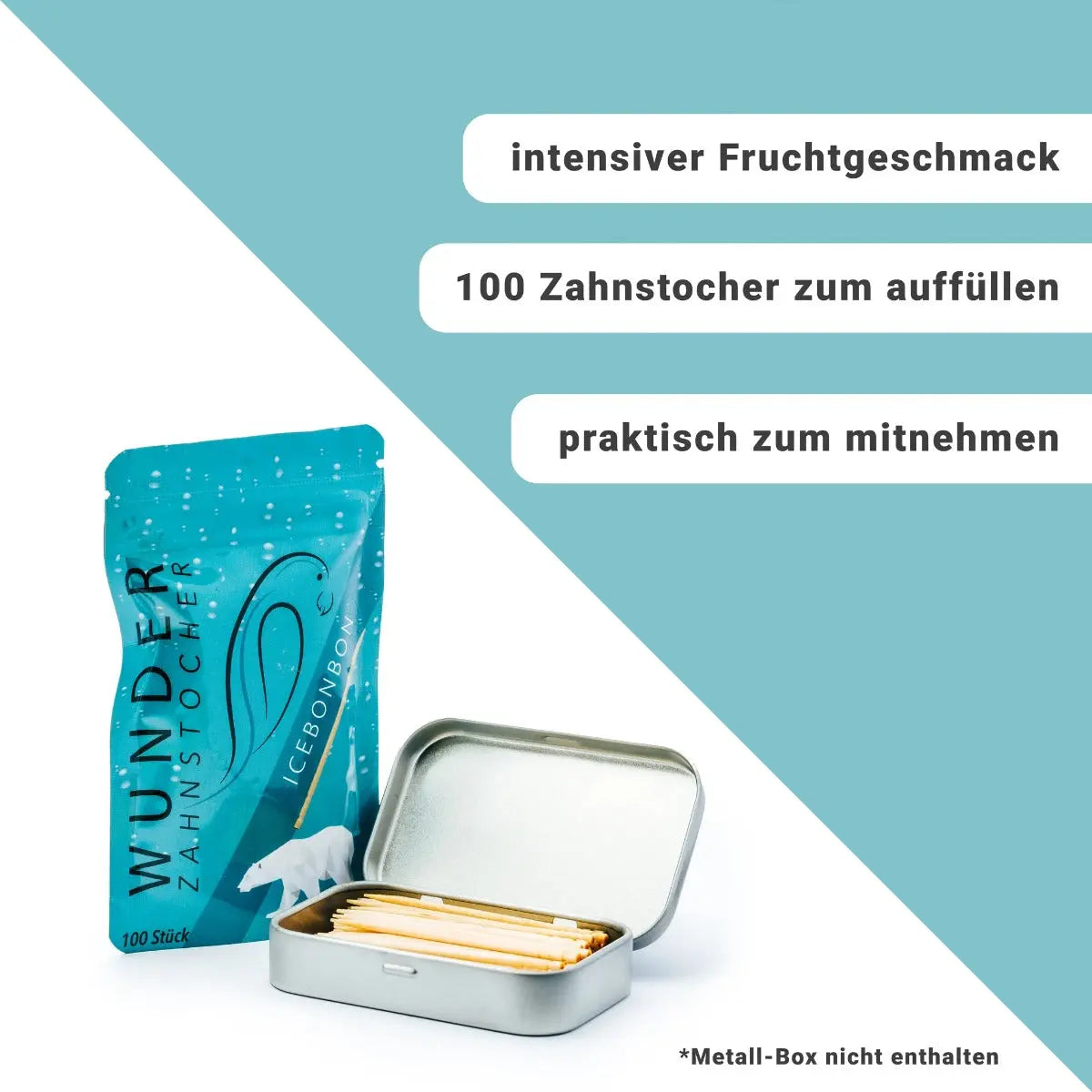 Zahnstocher mit Geschmack Refill Eisbonbon von Wunder Zahnstocher