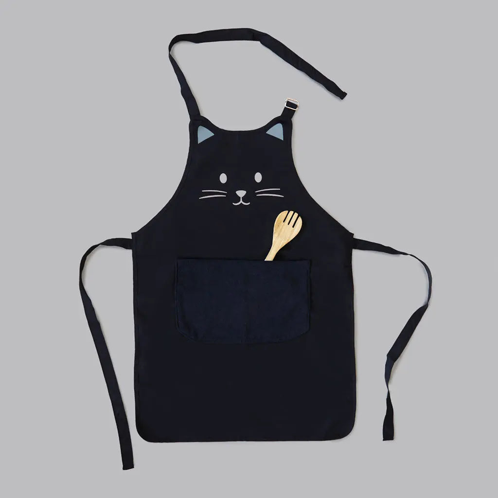 Schürze Schwarze Katze 80cm Polyester von Balvi