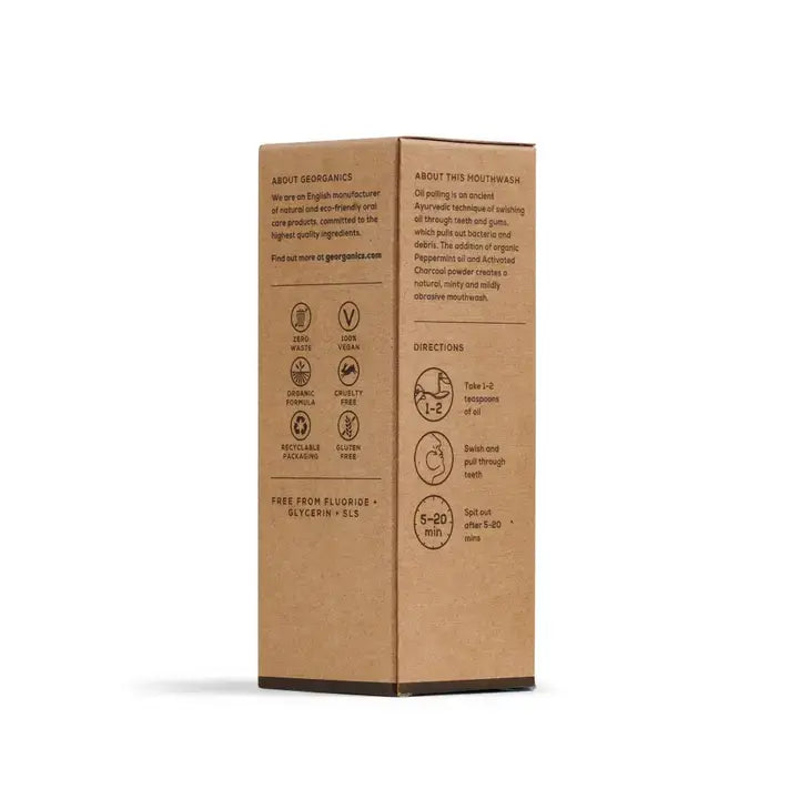 Ölziehen Mundwasser Holzkohle 100ml von guteszeug.ch
