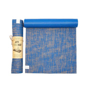 Yogamatte Jute Rutschfest Blau von Myga