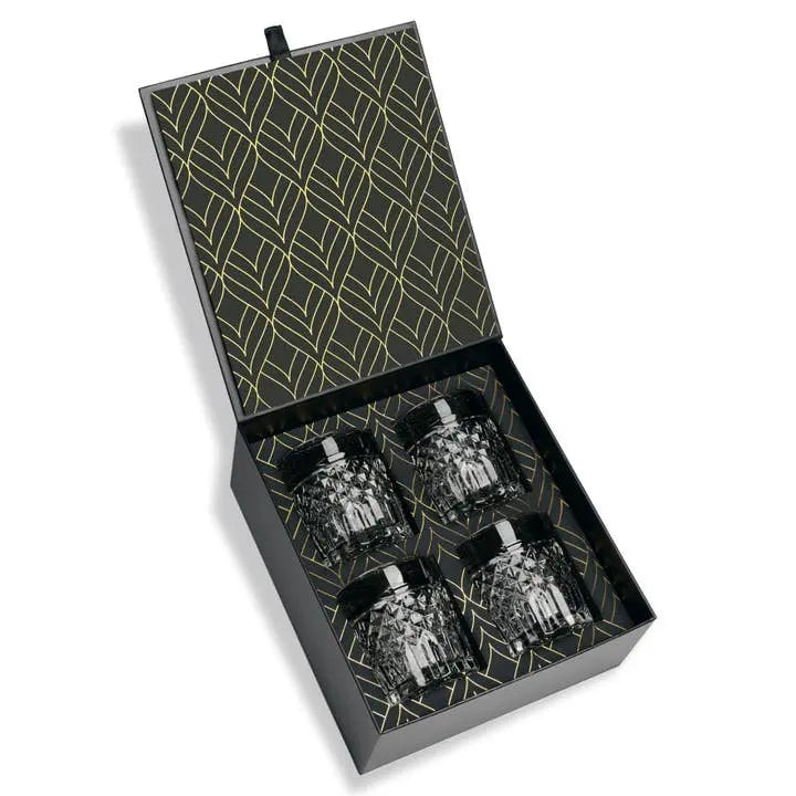 Admiral Whiskeygläser Geschenkset 4er von ROCKS Whiskey Chilling Stones