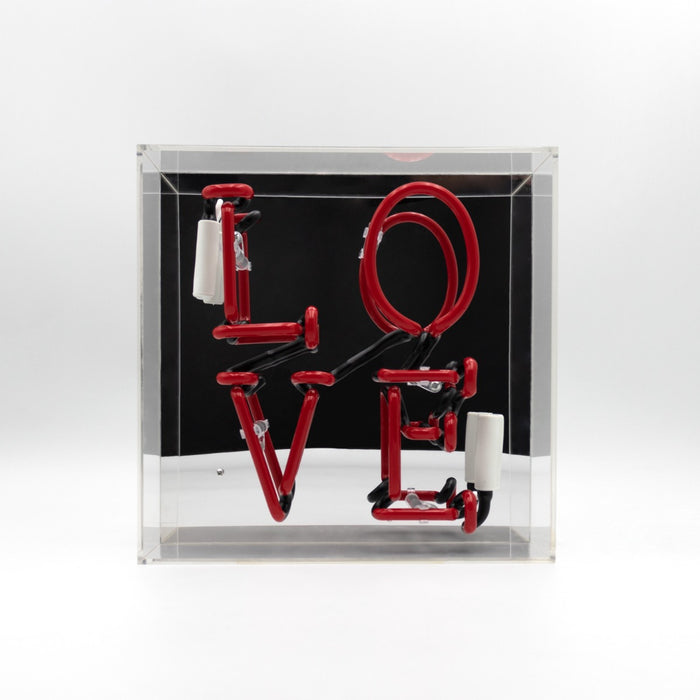 Acryl-Box Neon - Love rot von Locomocean