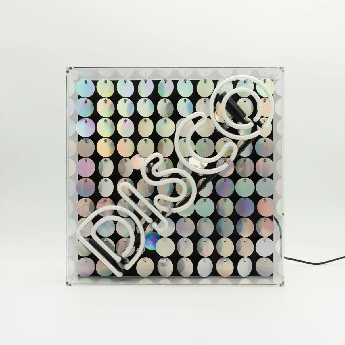 Acryl-Box Neon - Disco Paillette blau von Locomocean