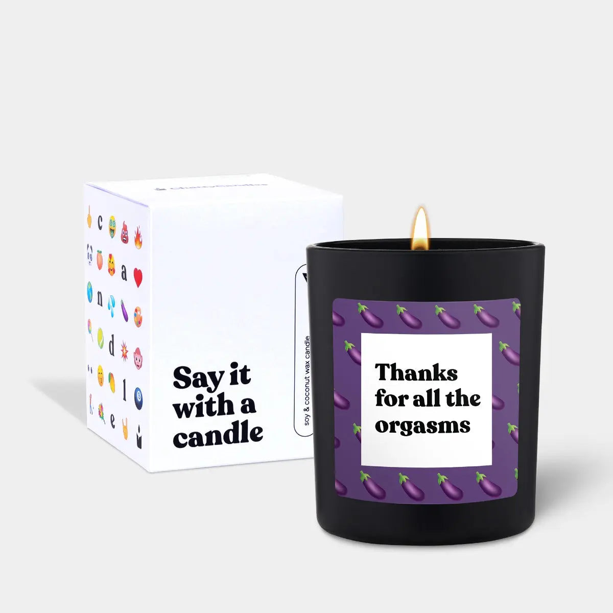 Duftkerze Schwarz Woody Thanks for all the orgasms von ChattyCandles