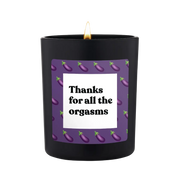 Duftkerze Schwarz Woody Thanks for all the orgasms von ChattyCandles