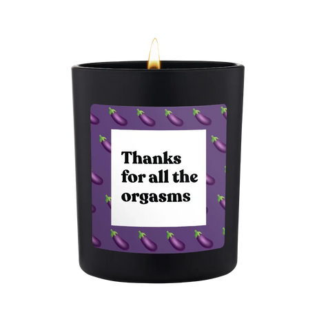 Duftkerze Schwarz Woody Thanks for all the orgasms von ChattyCandles