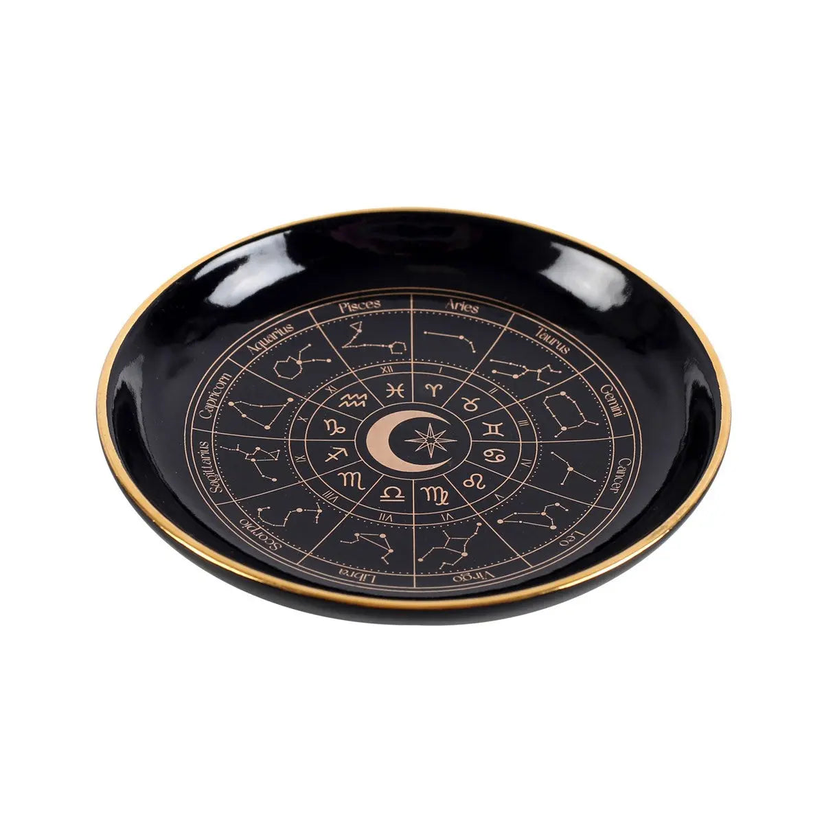 Schmuckschale mit Tierkreis Schwarz Gold von Something Different