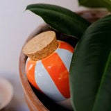 Bewässerungskegel Olla Orange-Blaue Streifen von guteszeug.ch