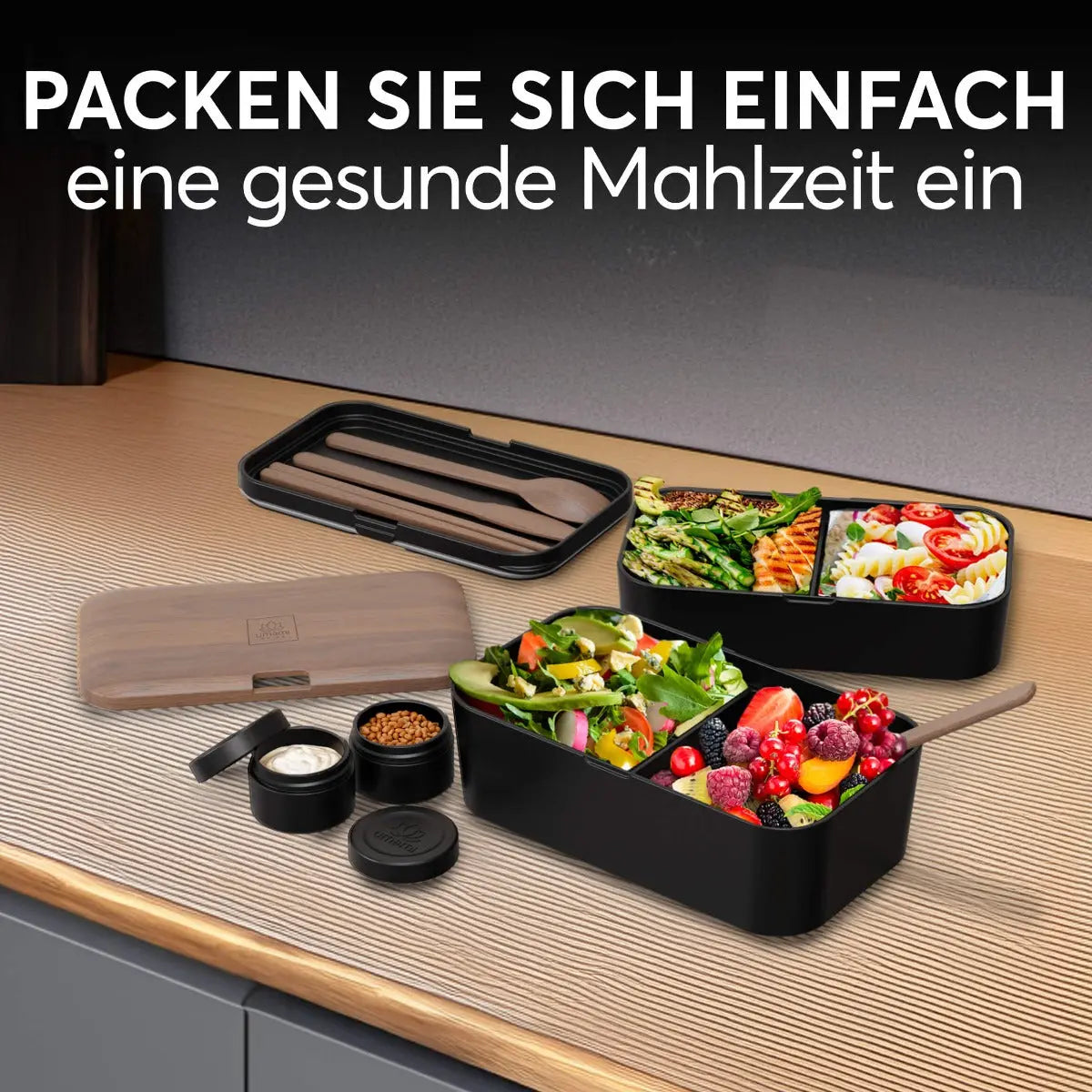 Nestable L Walnut Black Nestable von Umami