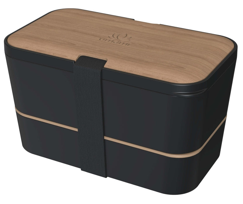 Bento Box Nestable L Walnut Black von Umami