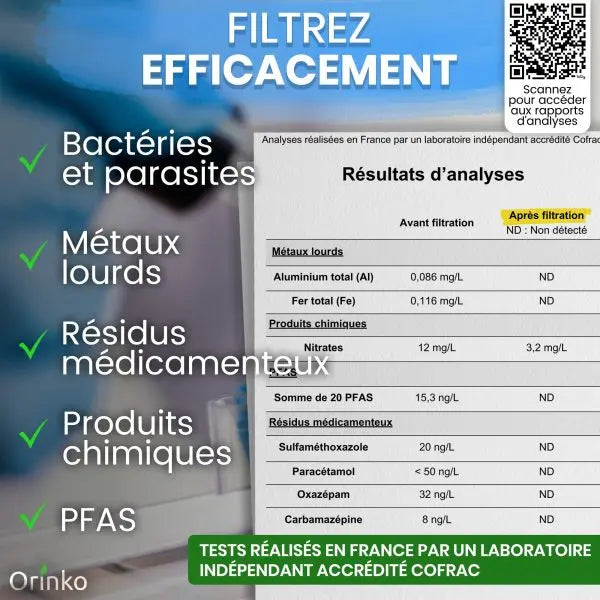 Gravity Wasserfilter für Berkey & Berkefeld 4er Set von Orinko