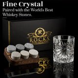 Soleil Whiskeyglas mit Kühlsteinen Geschenkset von ROCKS Whiskey Chilling Stones