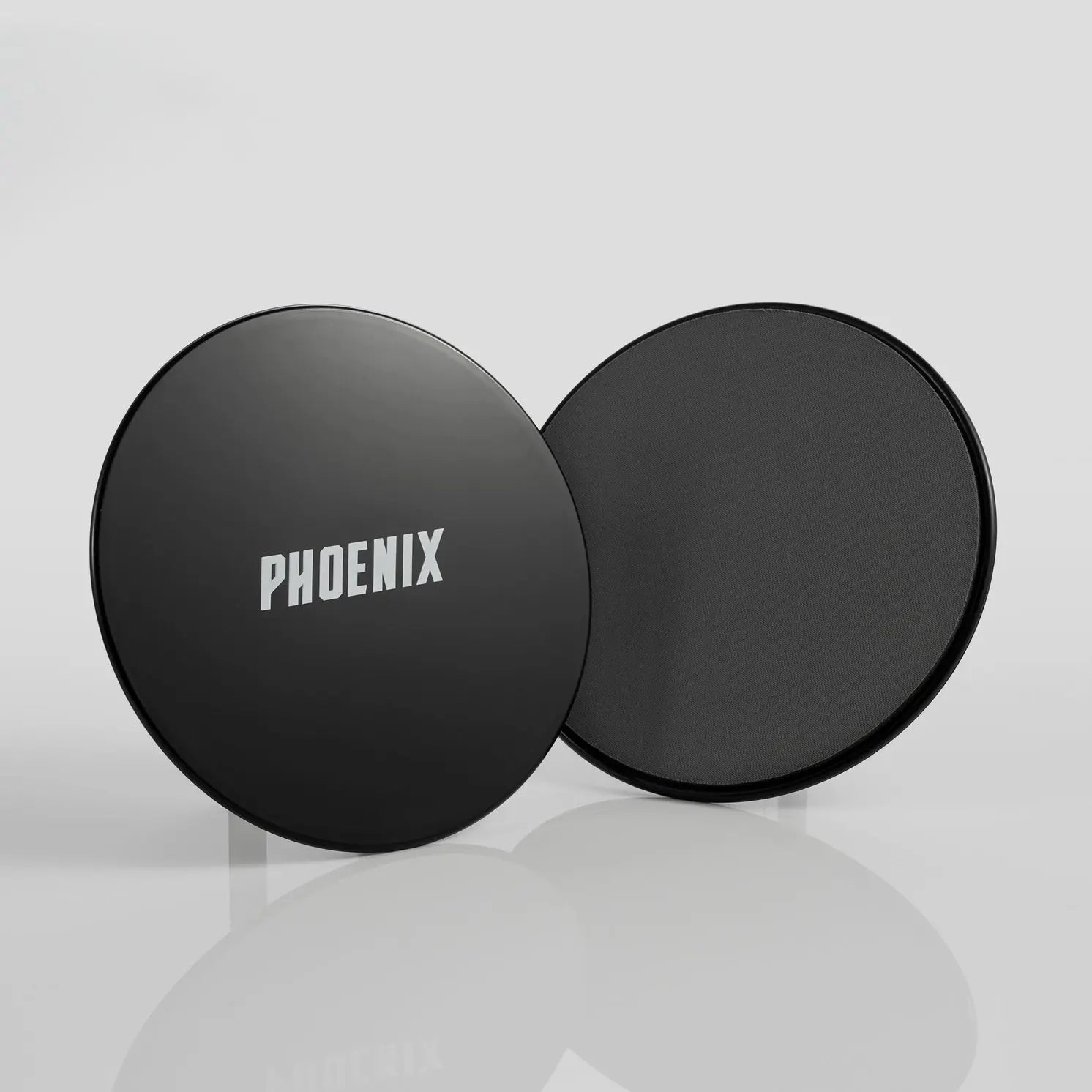 Gleit-Discs Doppelseitig 2 Stück Schwarz-Grau von Phoenix Fitness