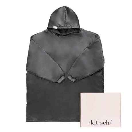 Satinhoodie Glazey Anthrazit von Kitsch