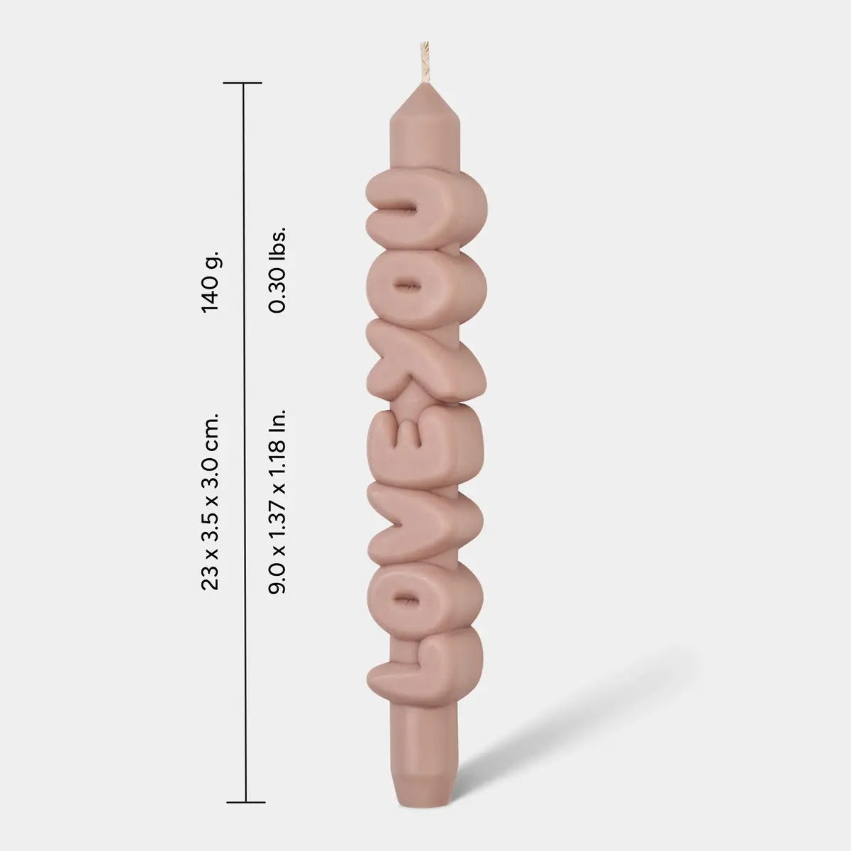Kerze Taper candle LOVE YOU Cream von guteszeug.ch