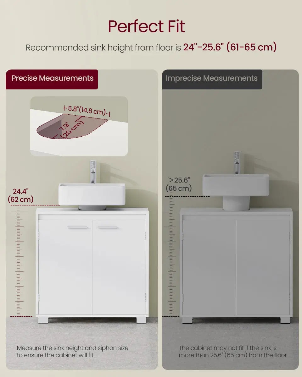 Waschbeckenunterschrank 60cm Wolkenweiss MDF von guteszeug.ch