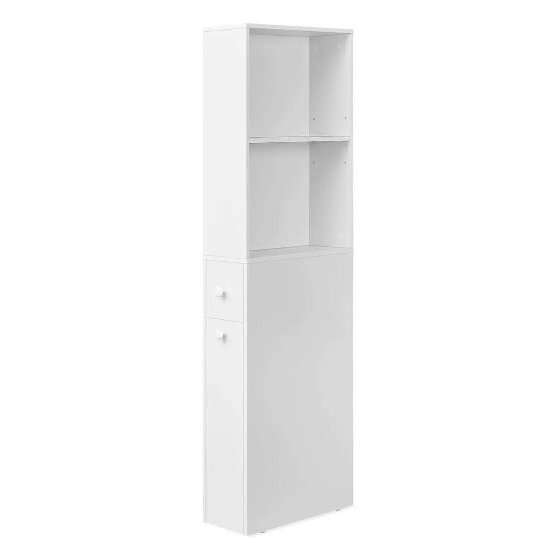 Badezimmerschrank Hochschrank freistehend klassikweiss von Songmics