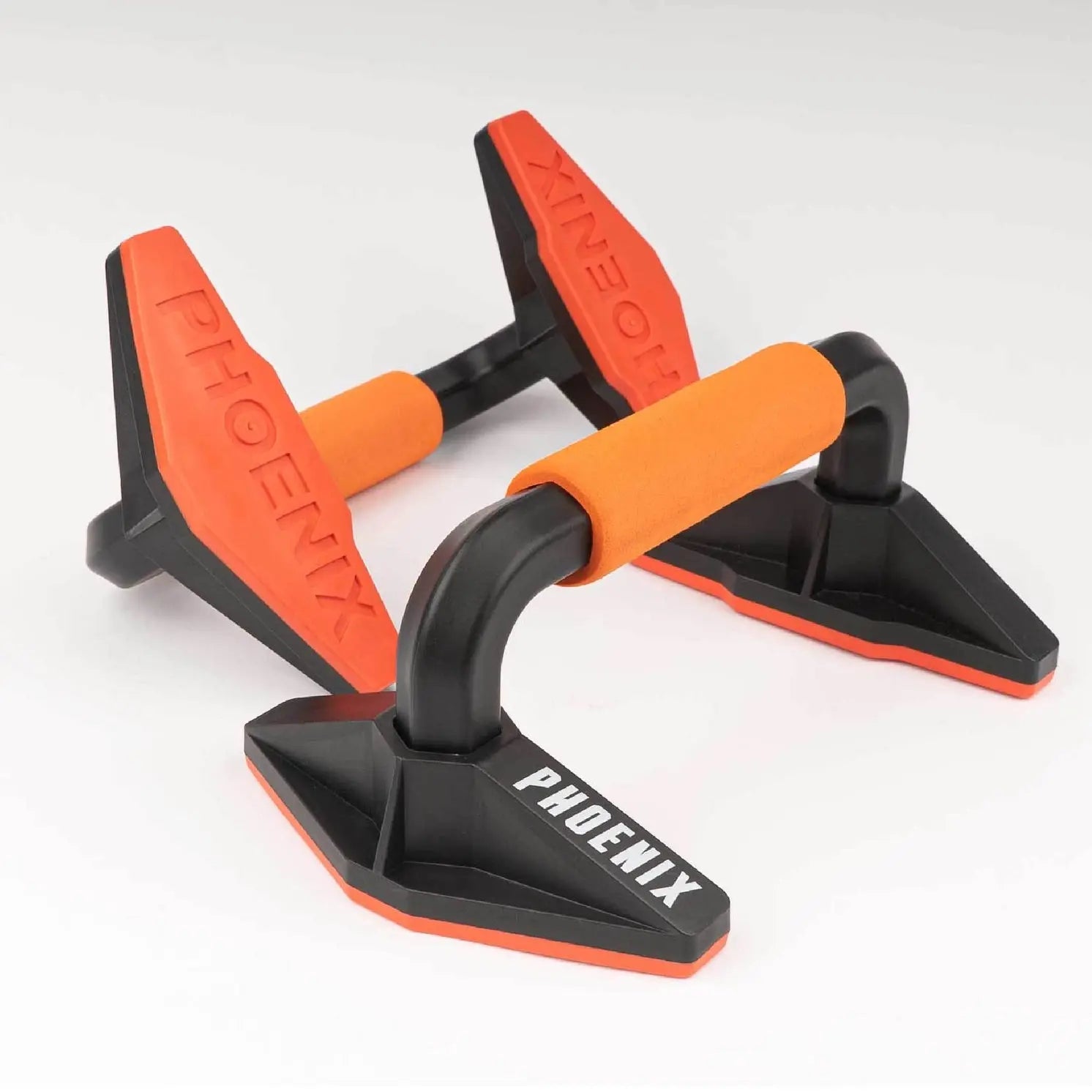 Liegestützgriffe Push-up Bars Schwarz-Orange von Phoenix Fitness