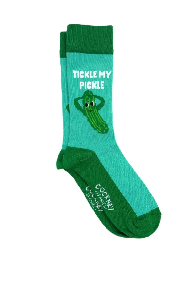 Passendes Paar Socken, TICKLE MY PICKLE, Gurke, Cockney Spaniel, Gr. 39-46 von United Oddsocks