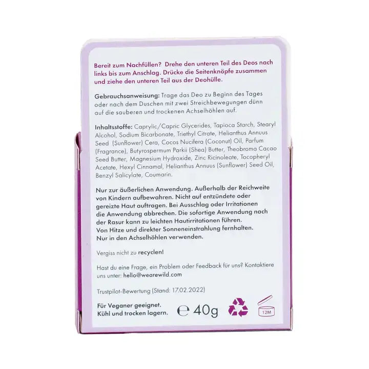 Deodorant Refill Coconut & Vanilla von Wild