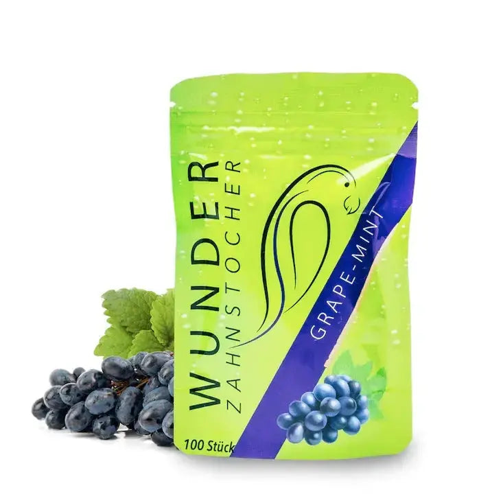 Zahnstocher mit Geschmack Refill Traube Minze von Wunder Zahnstocher