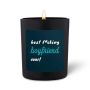Duftkerze Schwarz Woody best fcking boyfriend ever von ChattyCandles