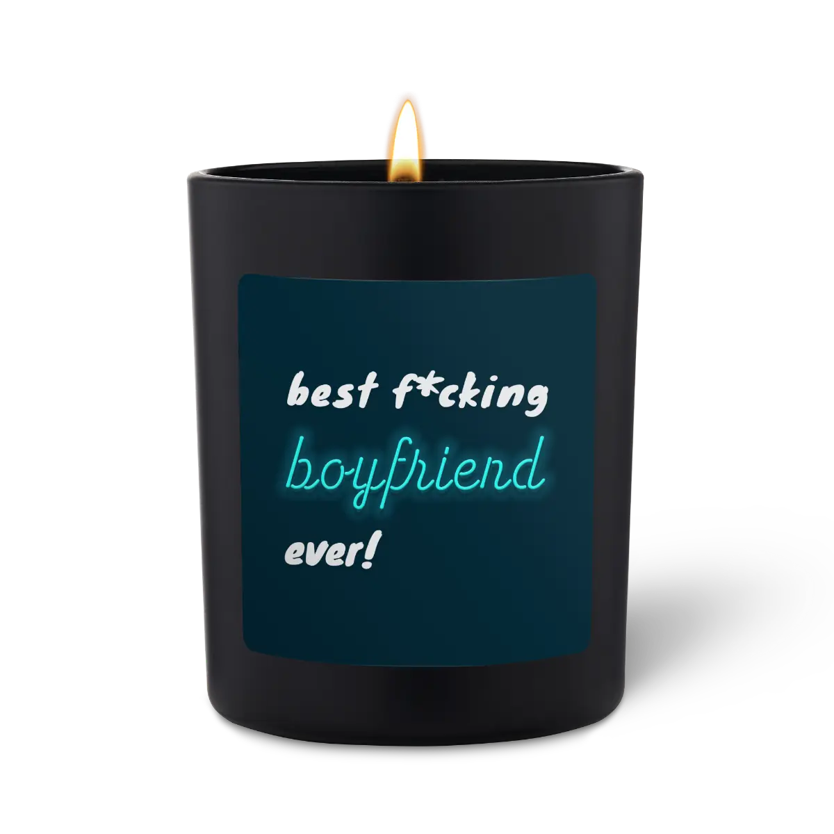 Duftkerze Schwarz Woody best fcking boyfriend ever von ChattyCandles