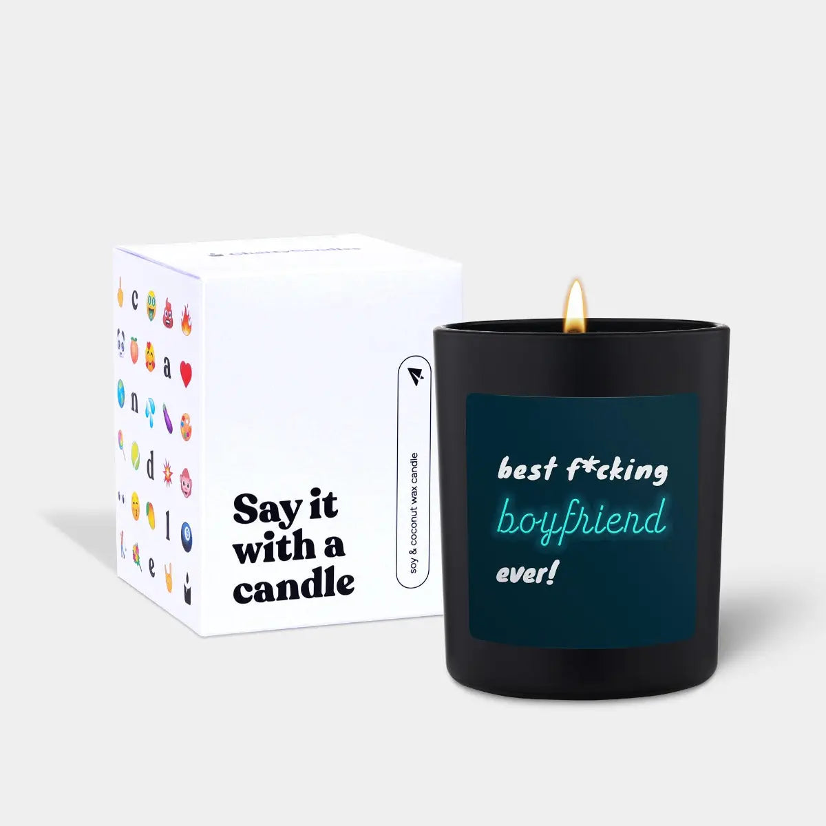 Duftkerze Schwarz Woody best fcking boyfriend ever von ChattyCandles