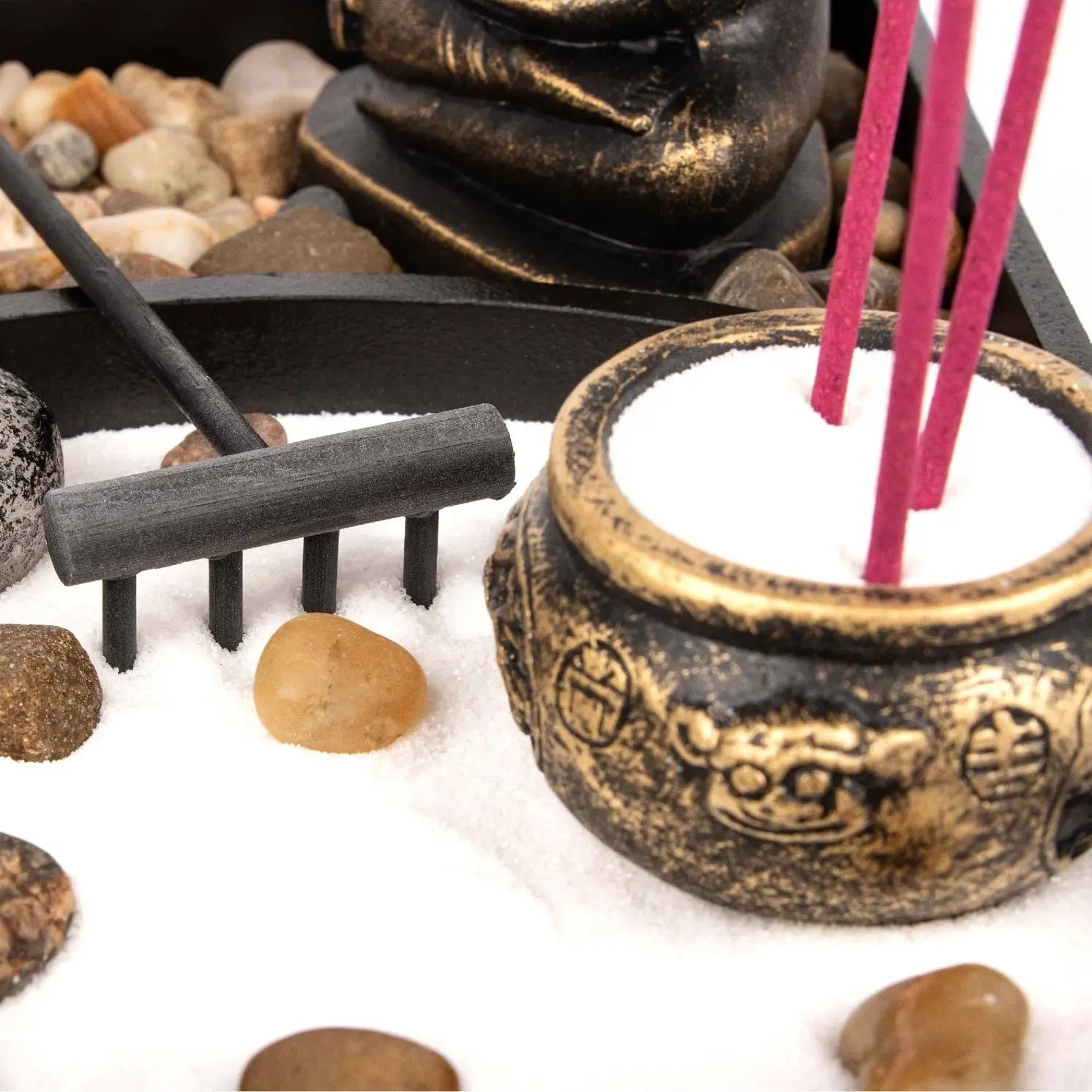Mini Zen-Garten Buddha Räucherstäbchenhalter von Myga