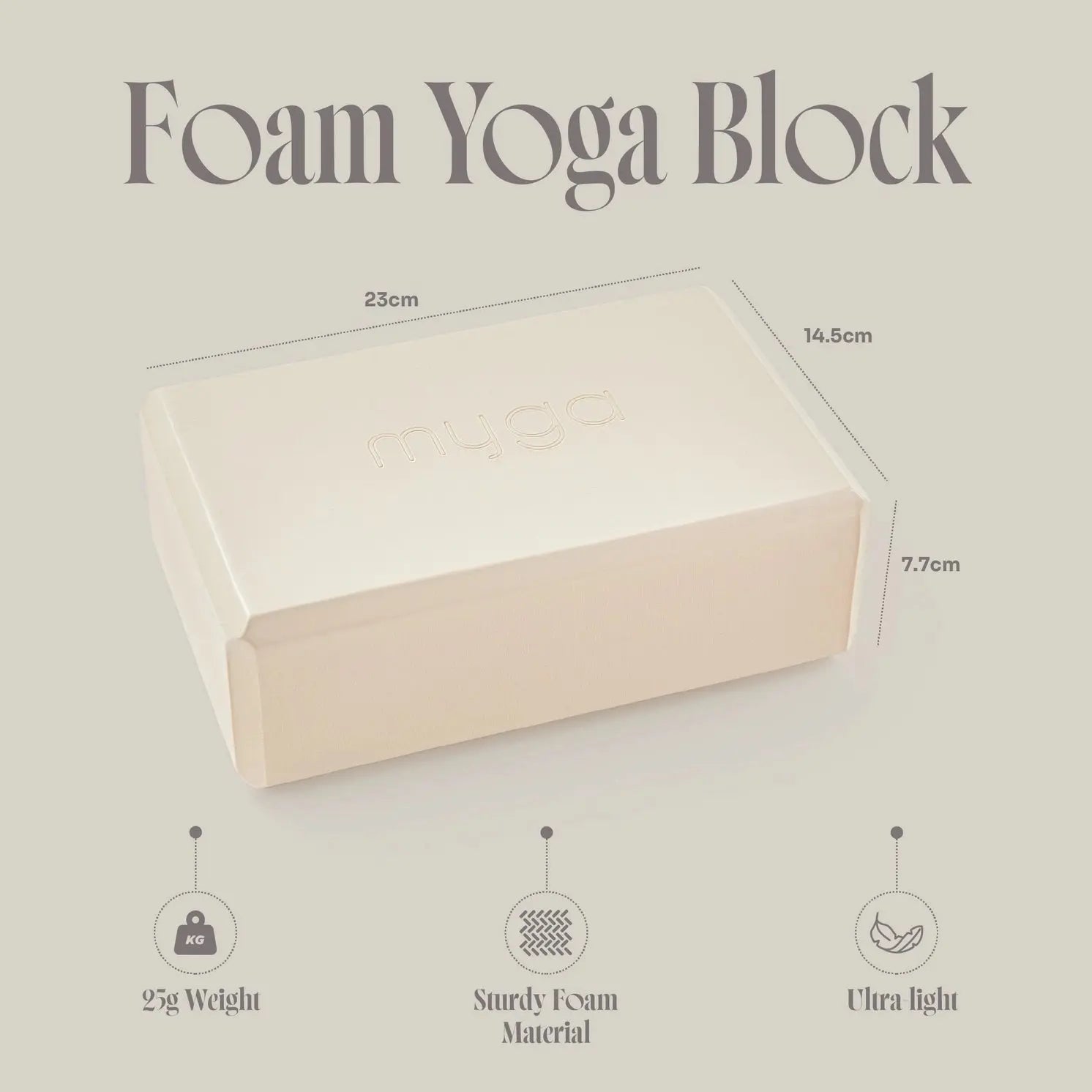 Yogablock Schaumstoff Sand von Myga