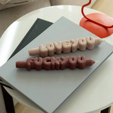 Kerze Taper candle F*CK YOU Mocha von Taper Candles