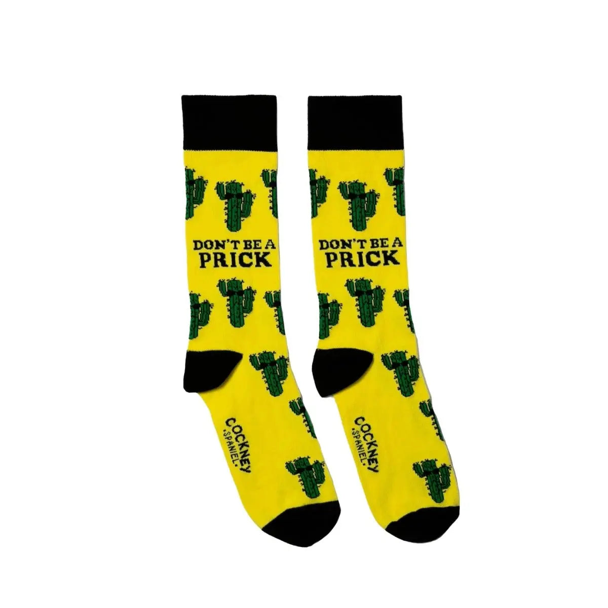 Passendes Paar Socken, DON’ T BE A PRICK, Kaktus, Cockney Spaniel, Gr. 39-46 von guteszeug.ch