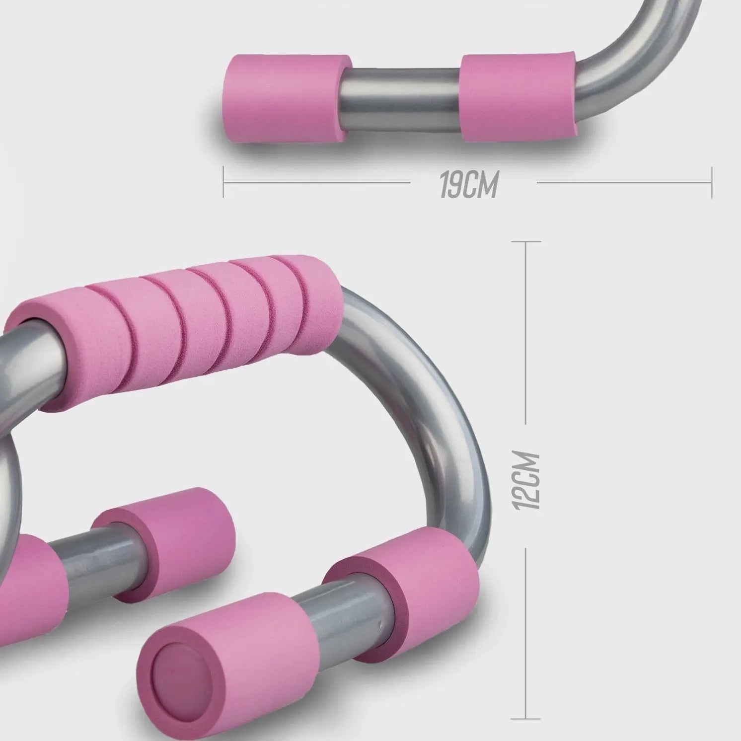 Liegestützgriffe Push-up Bars Pink von Phoenix Fitness