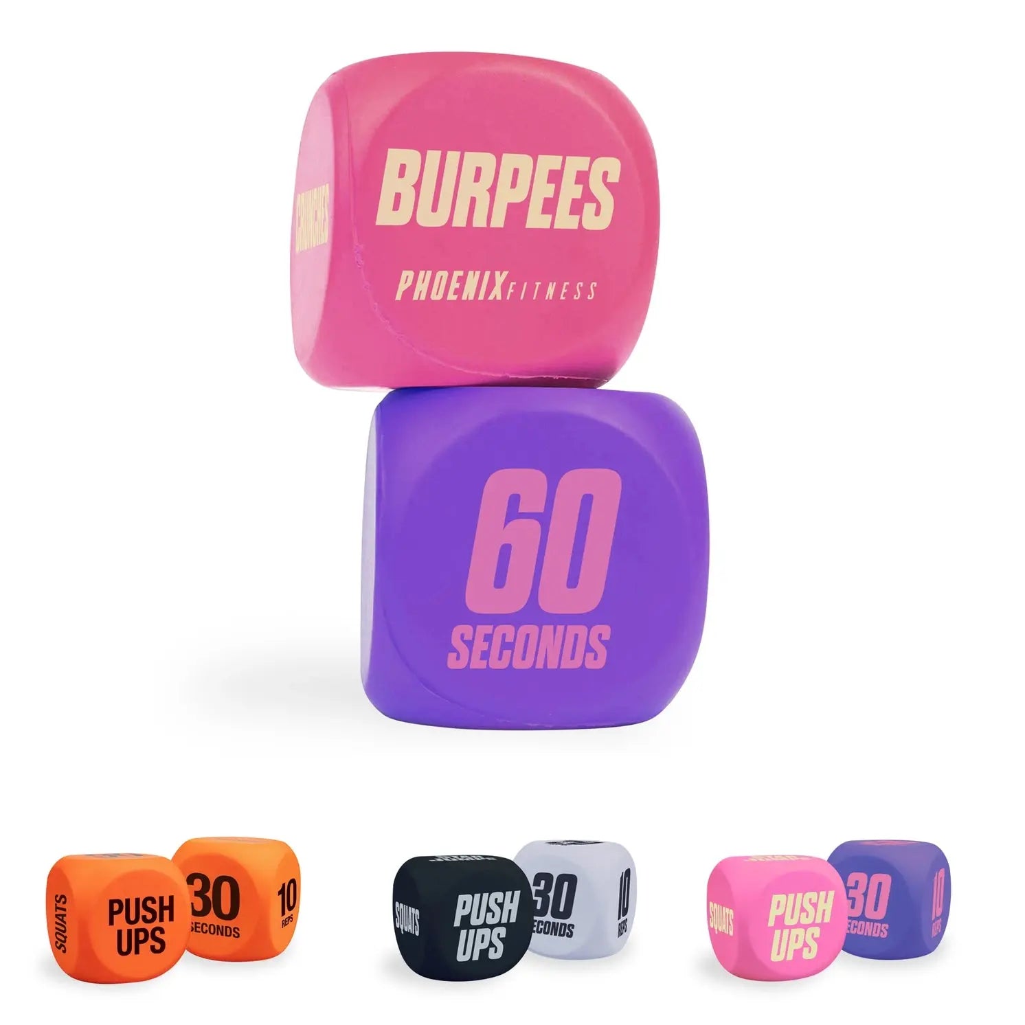Fitness Übungswürfel 2 Stück Pink-Lila von Phoenix Fitness
