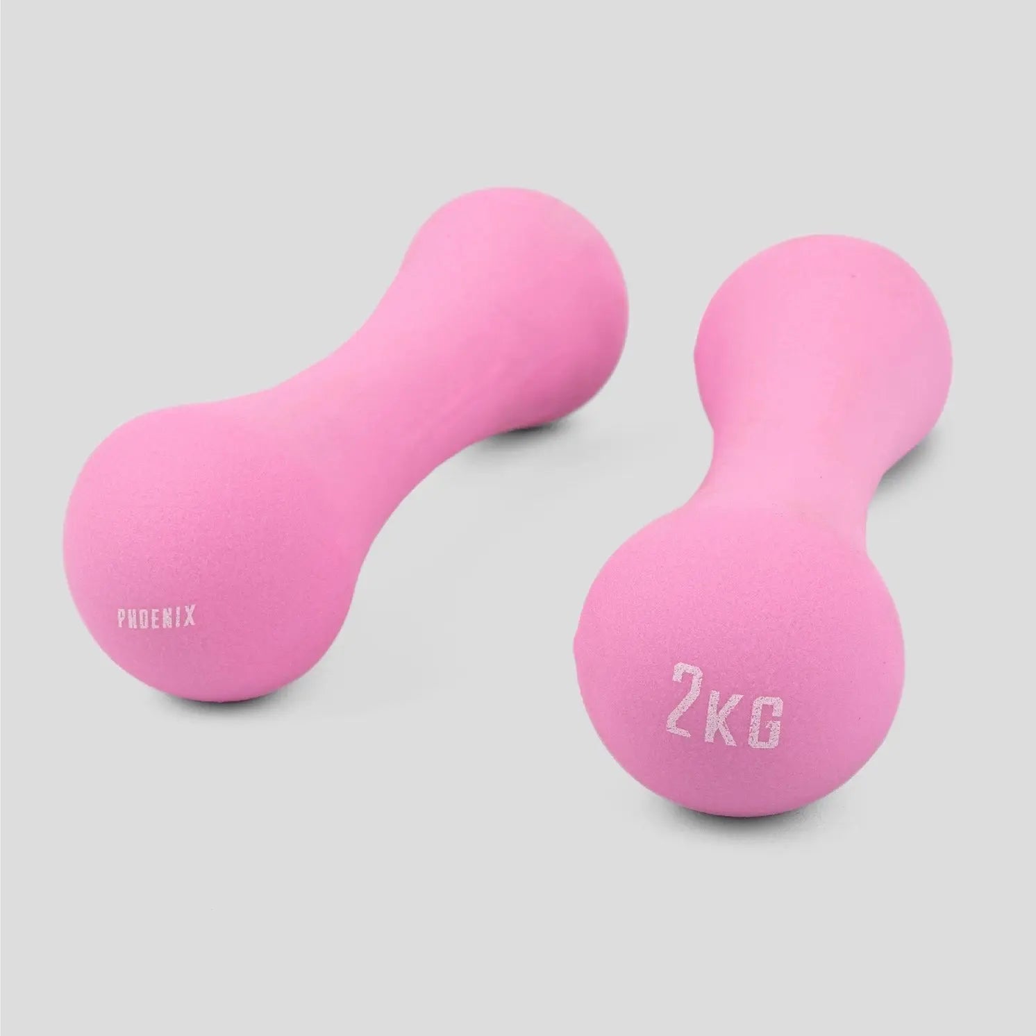 Kurzhantel 2 Kilo Mit Neopren-Beschichtung Pink von Phoenix Fitness