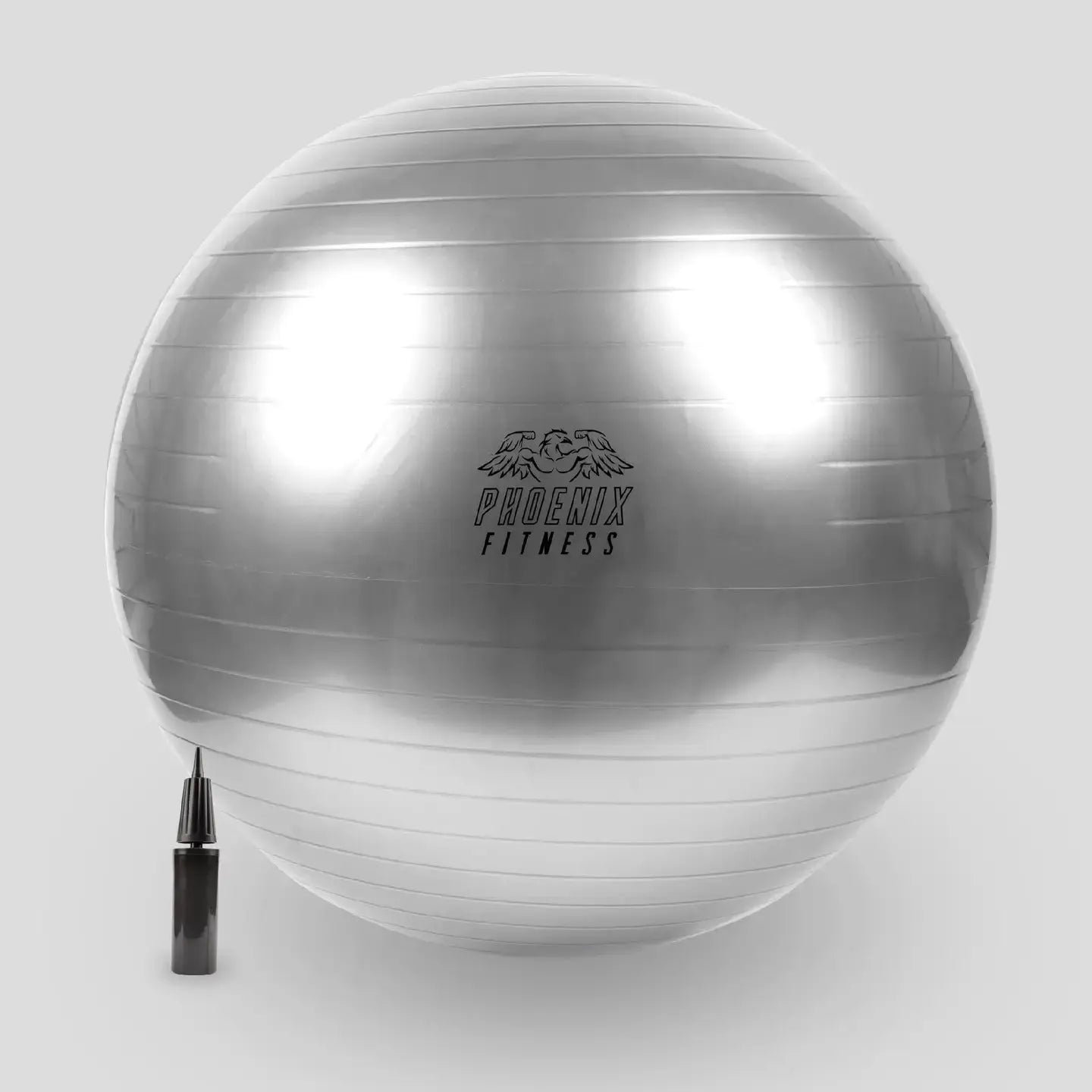 Gymnastikball Mit Luftpumpe Silber von Phoenix Fitness
