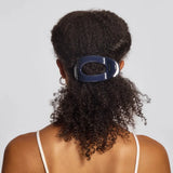 Flache Haarklammer L Blaue Orchidee von Kitsch