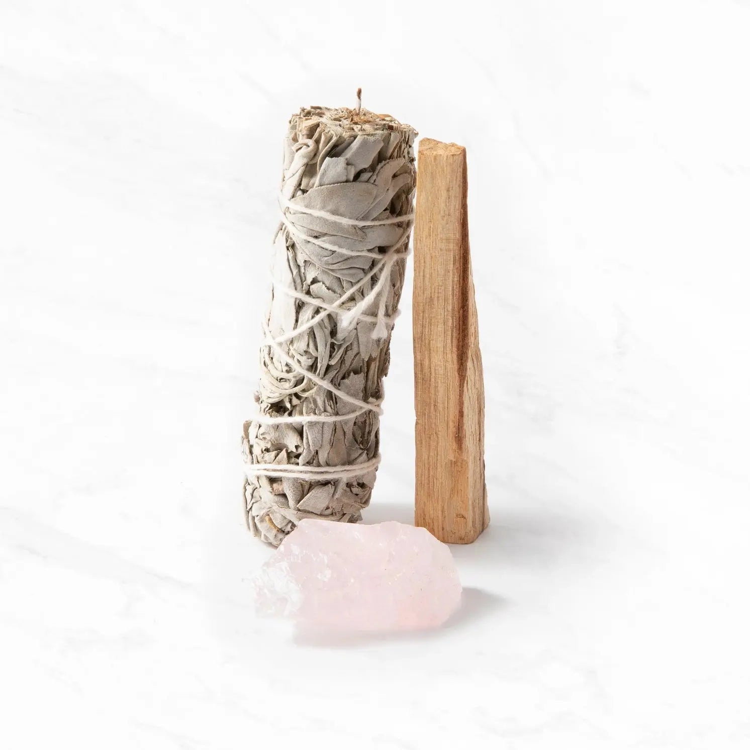 Smudge Räucher Ritual Set 3-Teilig Rosenquarz von guteszeug.ch