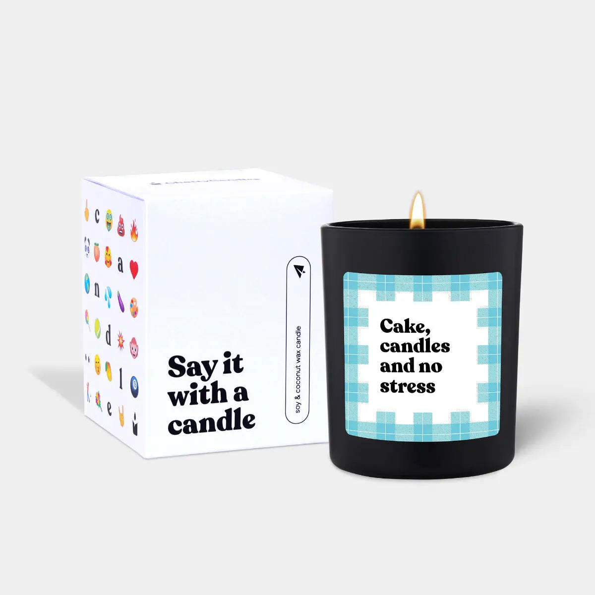 Duftkerze Schwarz Flowery Cake, candles and no stress von ChattyCandles