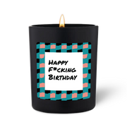 Duftkerze Schwarz Woody Happy fcking birthday von ChattyCandles