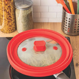 Mikrowellendeckel Abdeckhaube Silikon faltbar rot von Mastrad