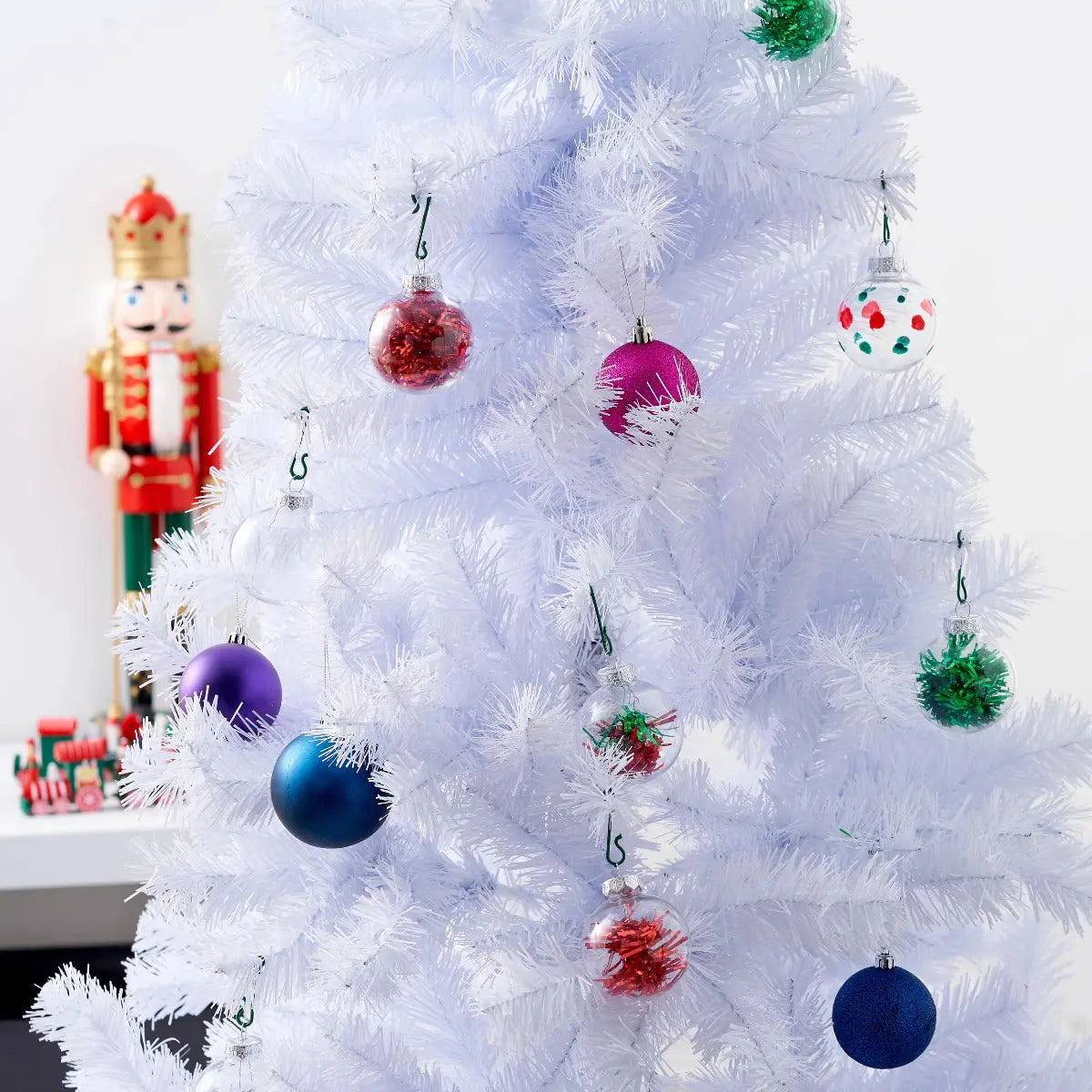 Christbaumkugel 6 cm befüllbar Kunststoff 15 Stück von Twiddlers
