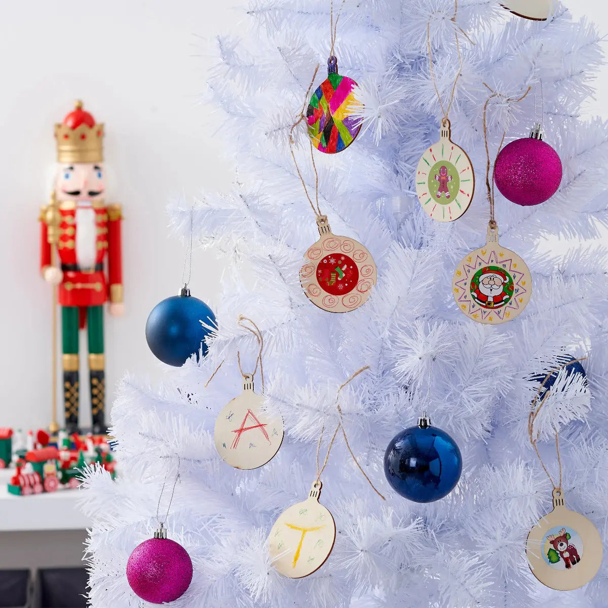 Baumkugeln Weihnachtsschmuck Holz 60 Stück von Twiddlers